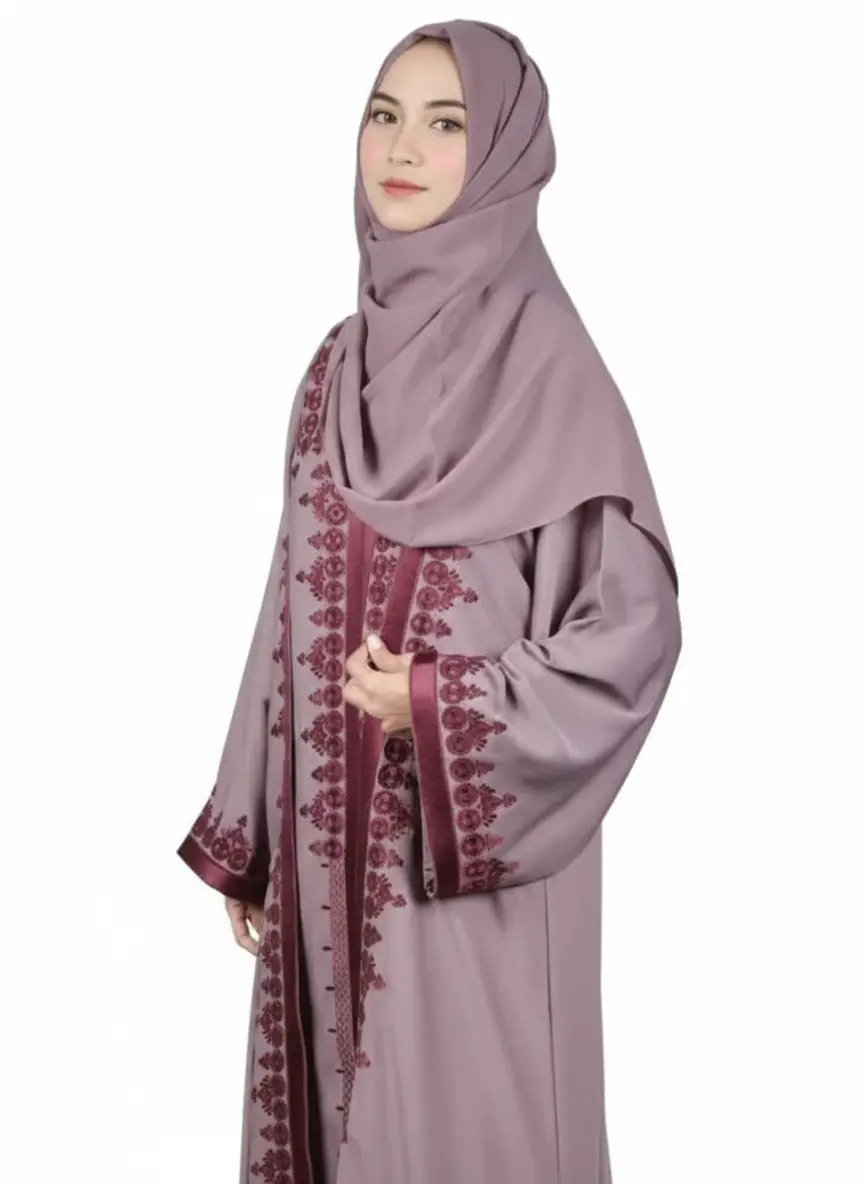 New Nida Double Embroidery Gown OL-1010(3)