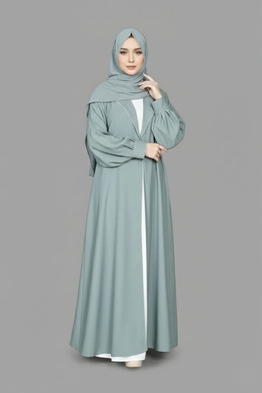 Nida Coat Style Abaya in Grape Color OL 1119 2