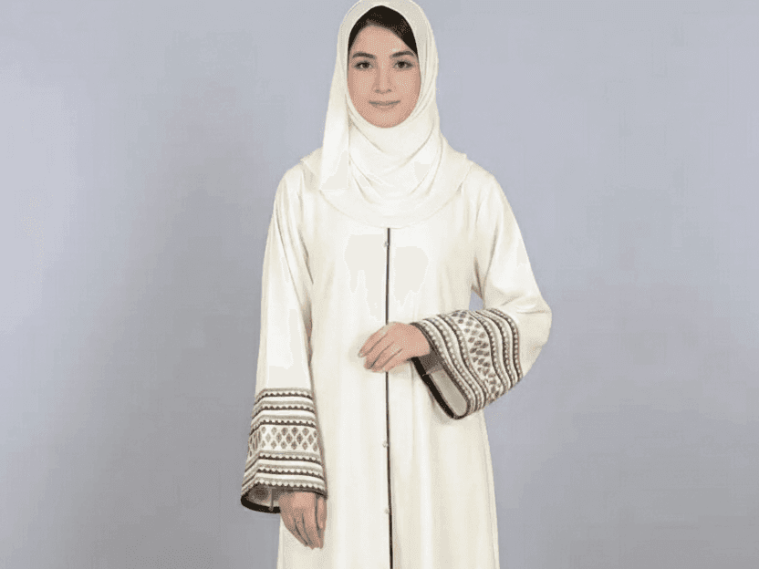 Nida Gown Abaya with Stylish Embroidered Sleeves OL 09761 edited